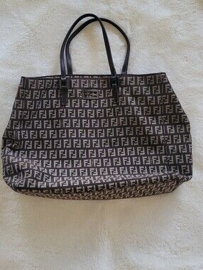 FENDI Brown Monogram Tote Bag
